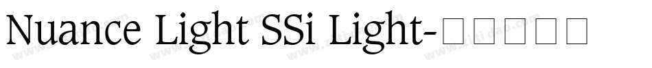Nuance Light SSi Light字体转换